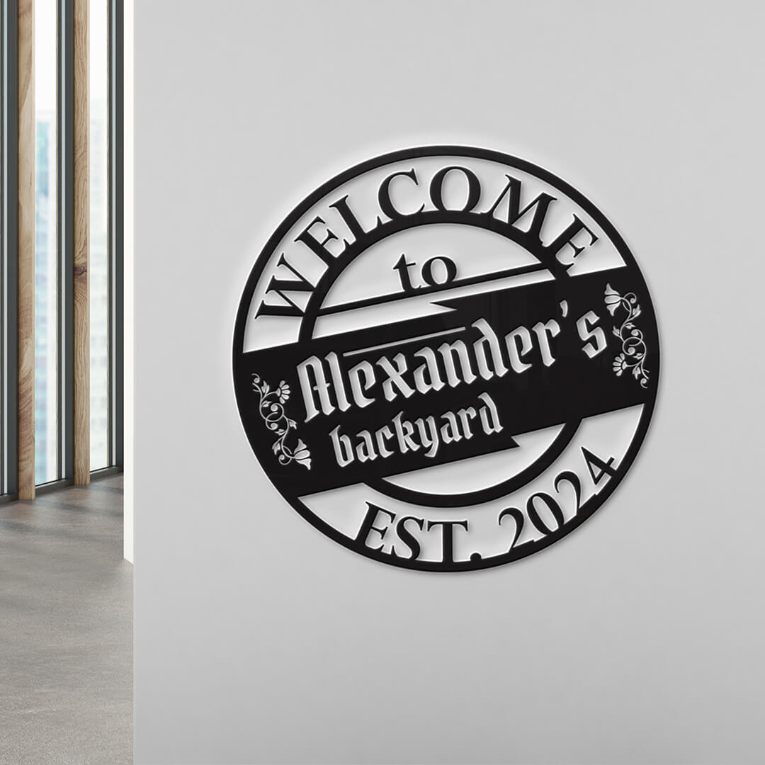 Backyard Customizable Metal Sign