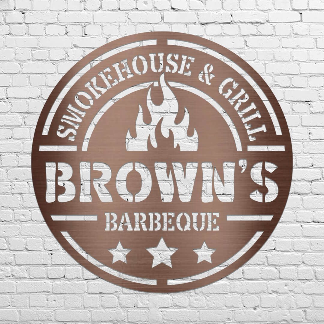 BBQ Stylish Customizable Metal Sign
