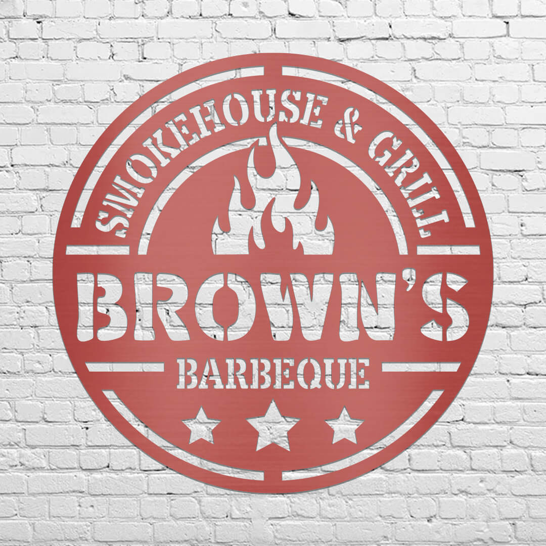 BBQ Stylish Customizable Metal Sign