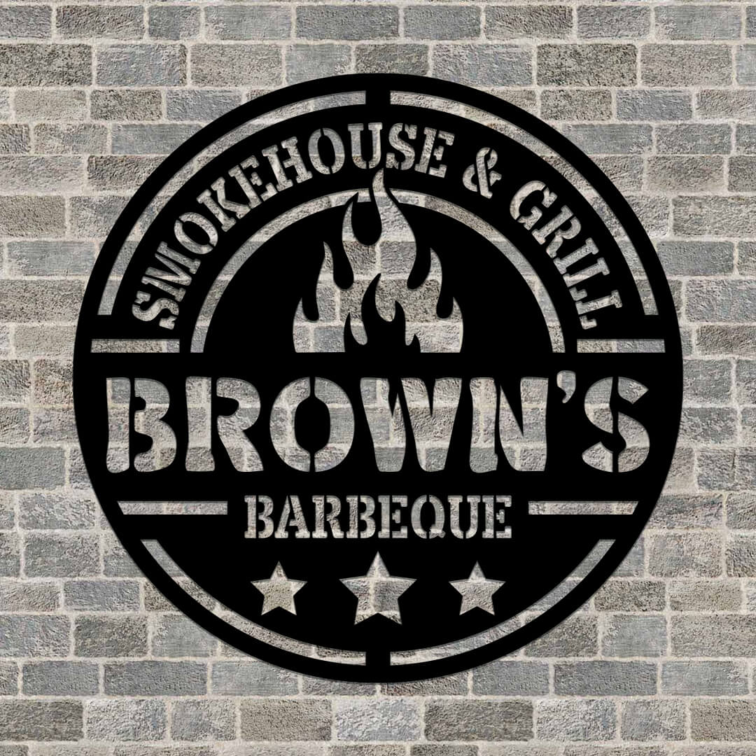 BBQ Stylish Customizable Metal Sign