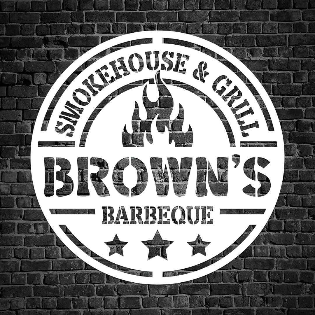 BBQ Stylish Customizable Metal Sign