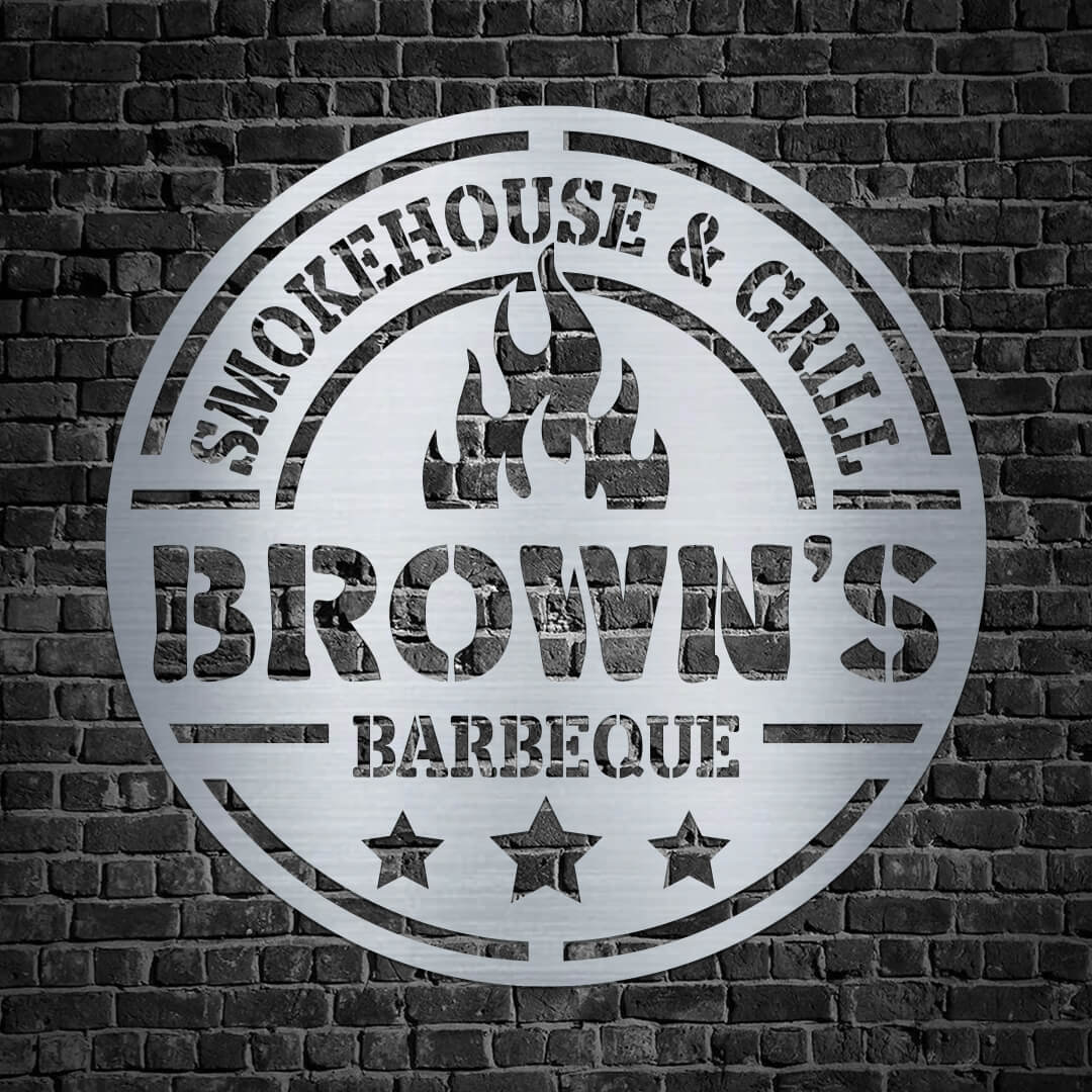 BBQ Stylish Customizable Metal Sign