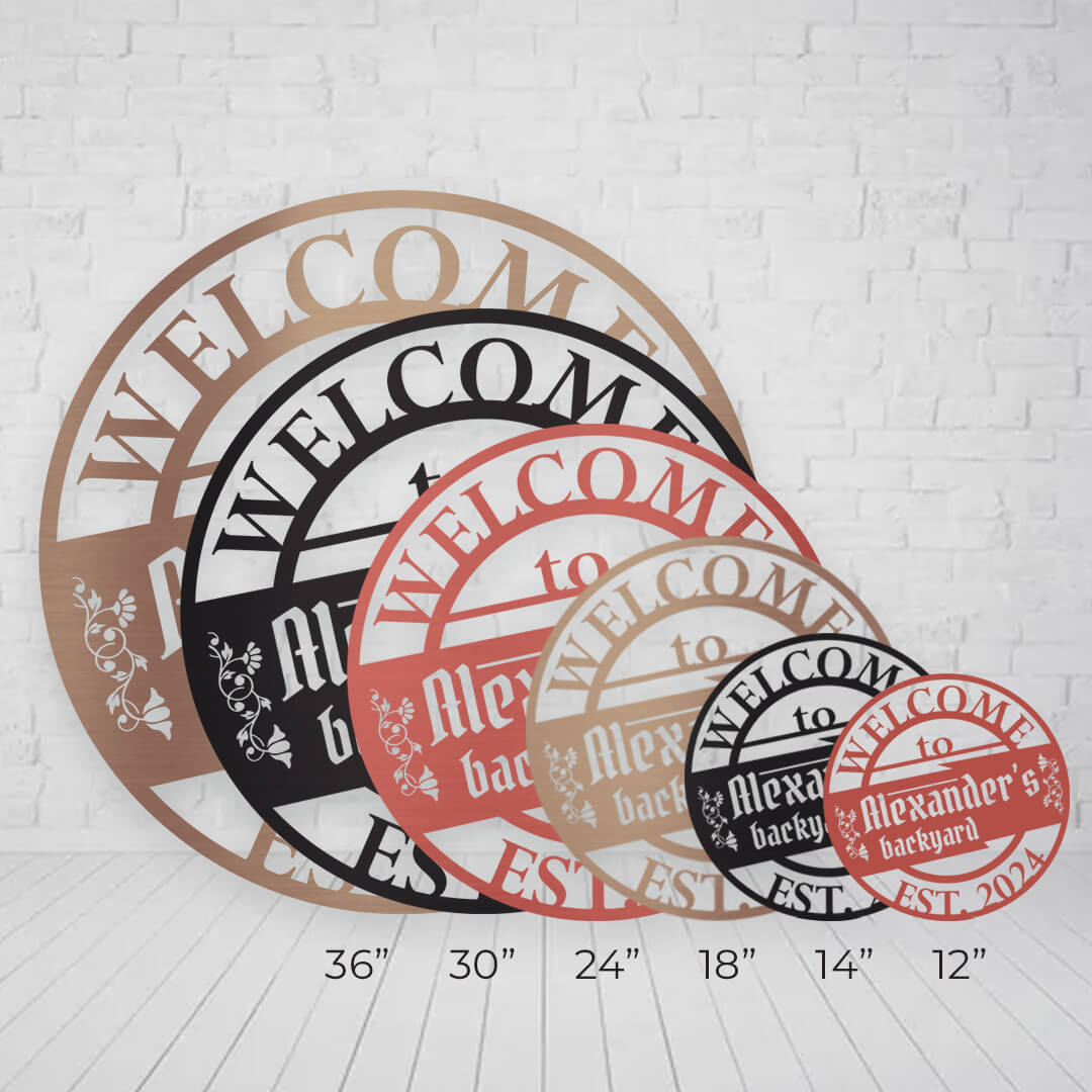 Backyard Customizable Metal Sign
