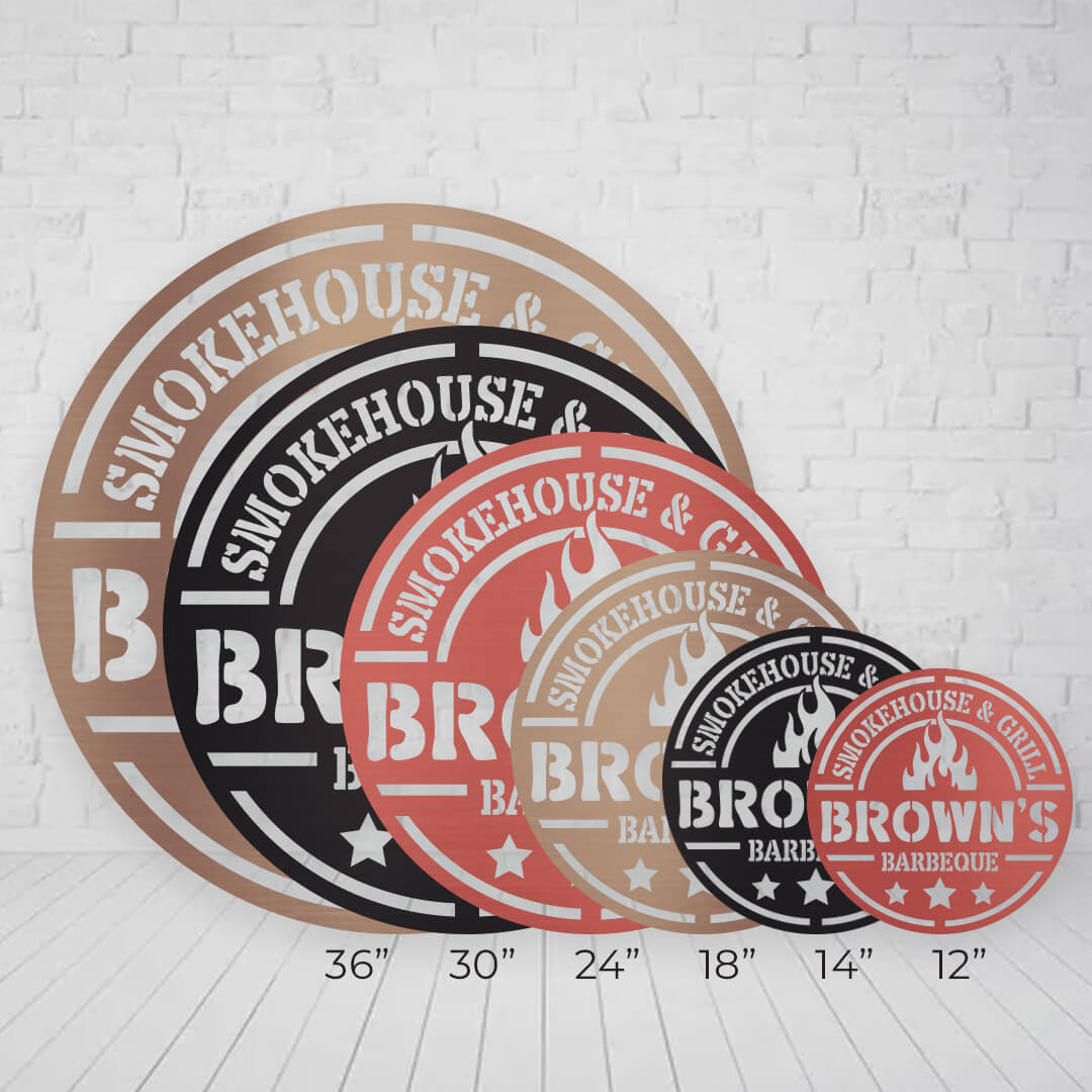 BBQ Stylish Customizable Metal Sign