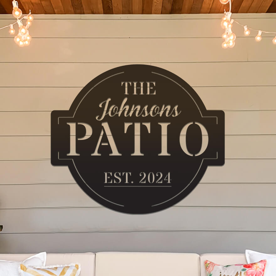 Patio Customizable Metal Sign