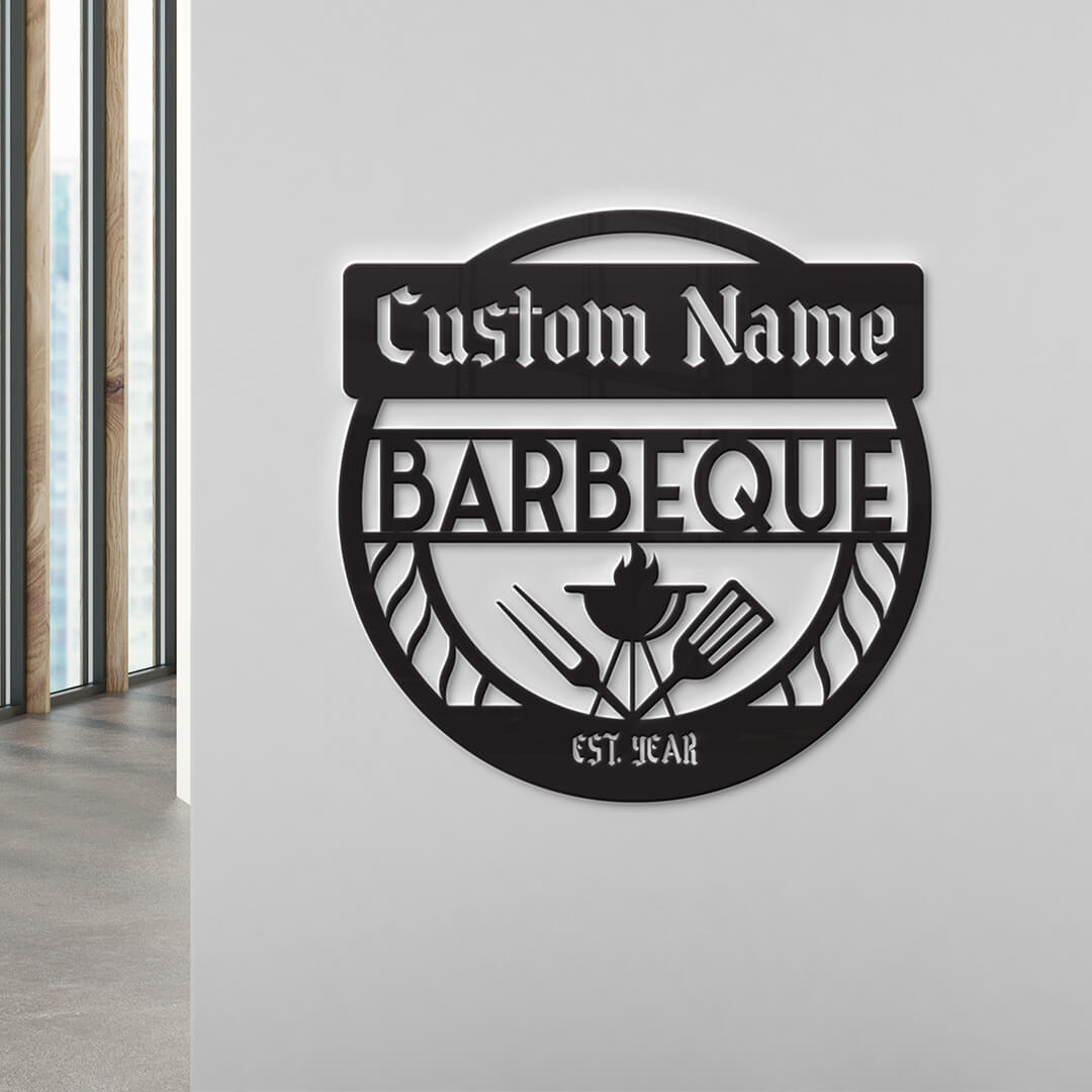 Barbecue Customizable Metal Sign