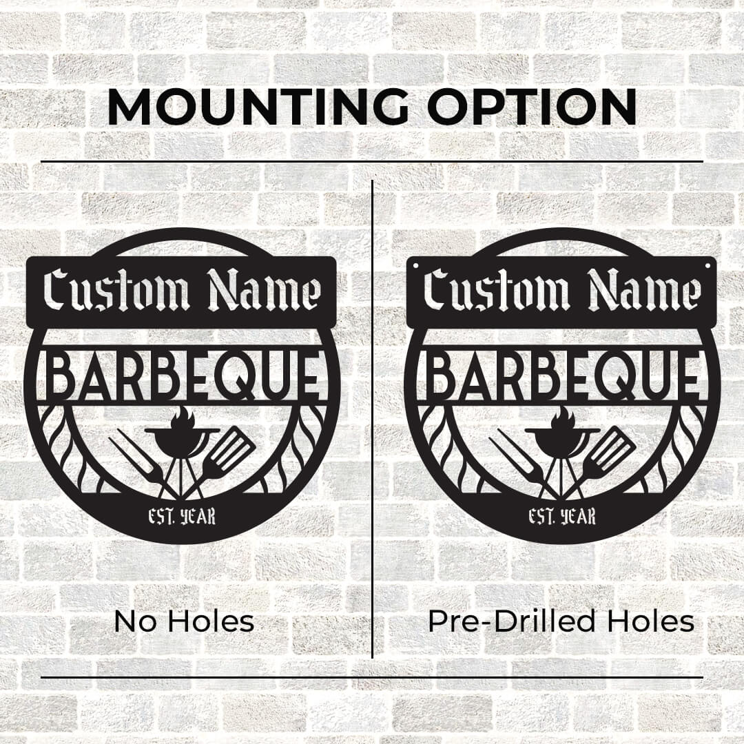 Barbecue Customizable Metal Sign