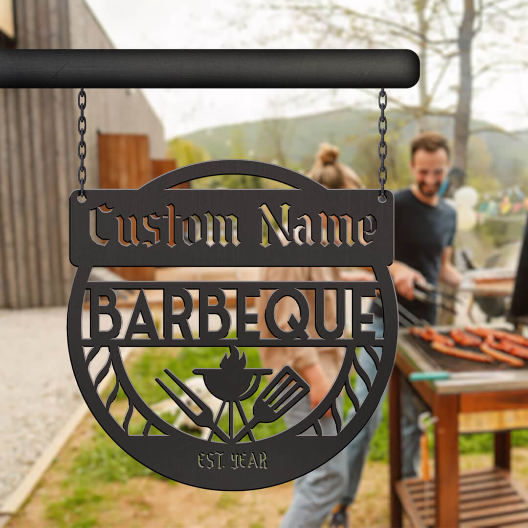 Barbecue Customizable Metal Sign