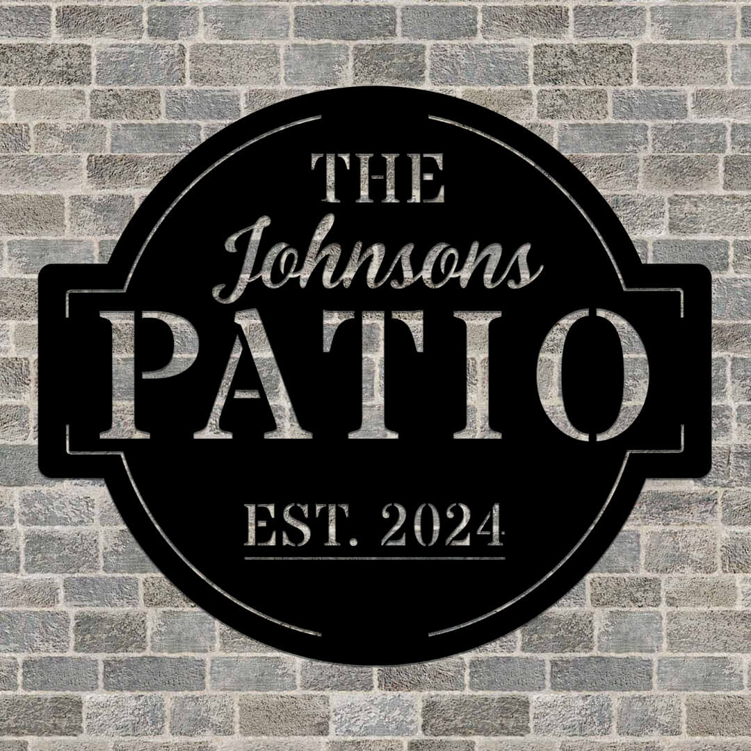 Patio Customizable Metal Sign