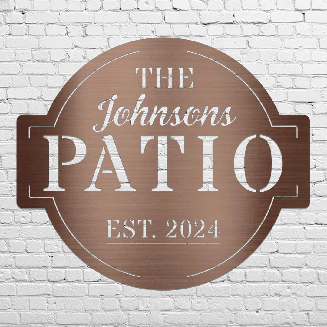 Patio Customizable Metal Sign