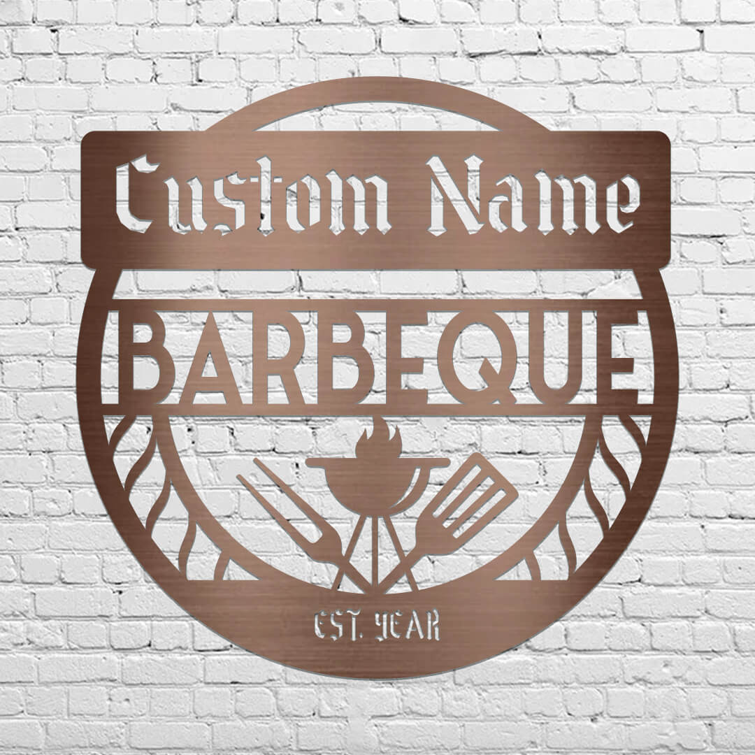 Barbecue Customizable Metal Sign