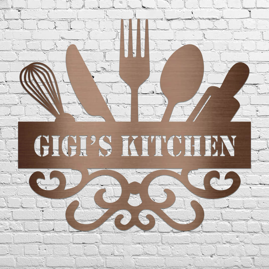 Stunning Kitchen Customizable Metal Sign