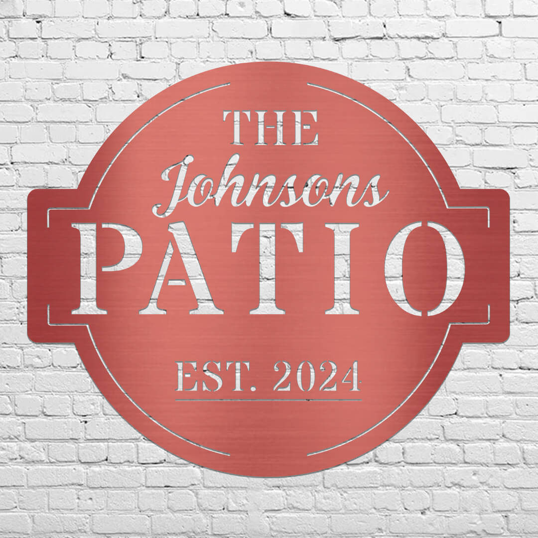 Patio Customizable Metal Sign