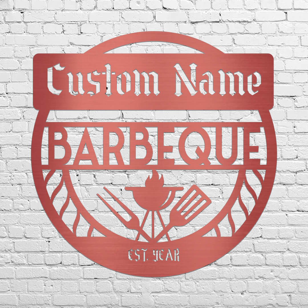Barbecue Customizable Metal Sign