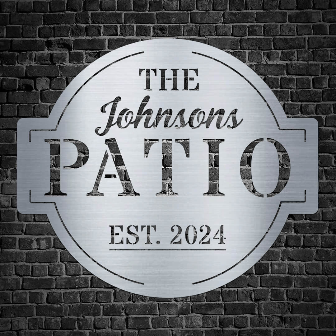 Patio Customizable Metal Sign