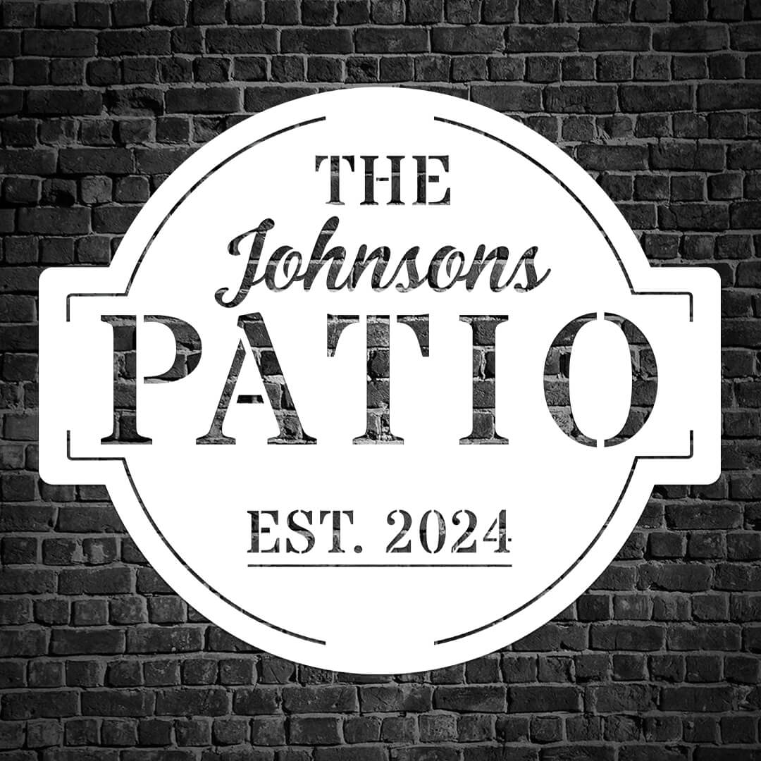 Patio Customizable Metal Sign