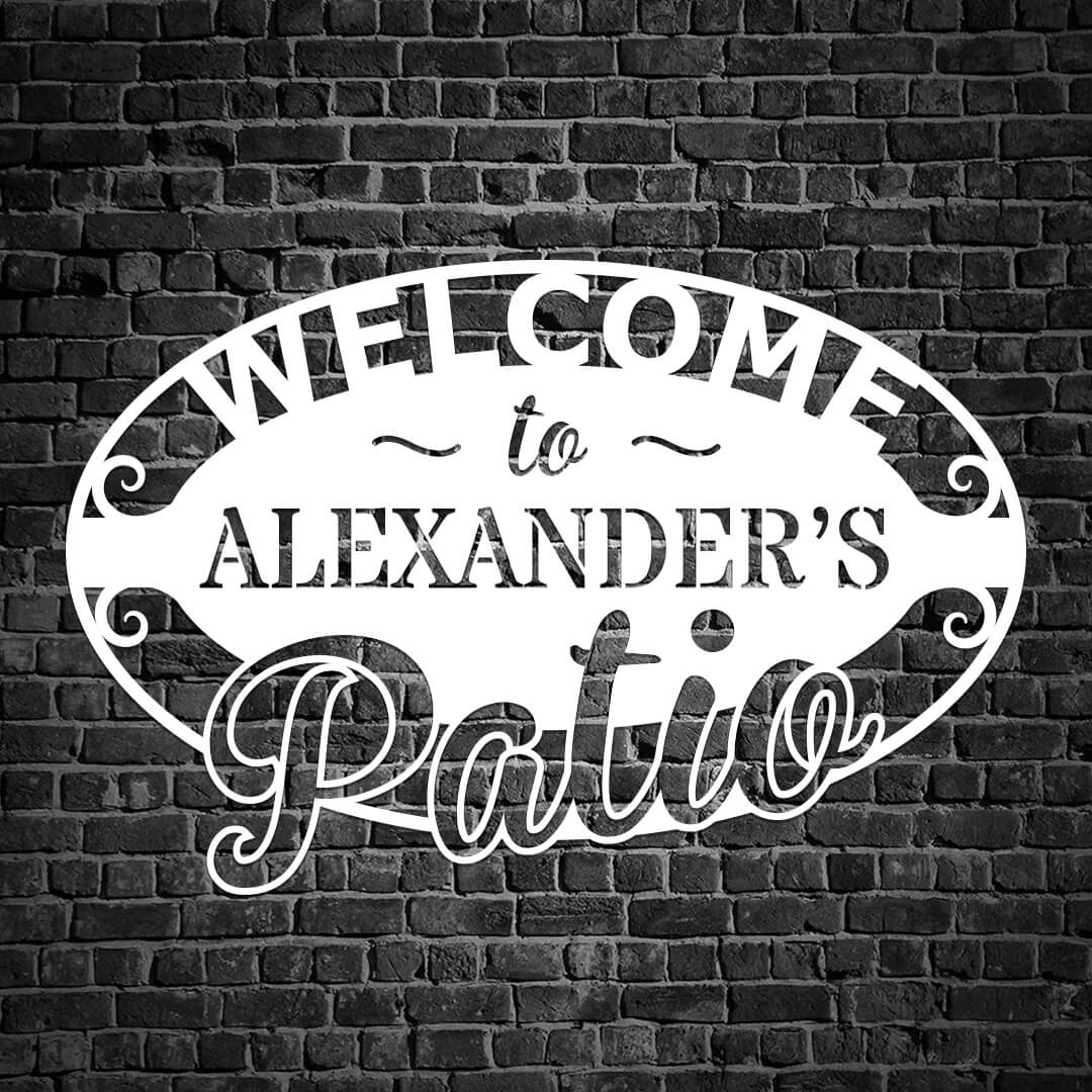 Stunning Patio Customizable Metal Sign