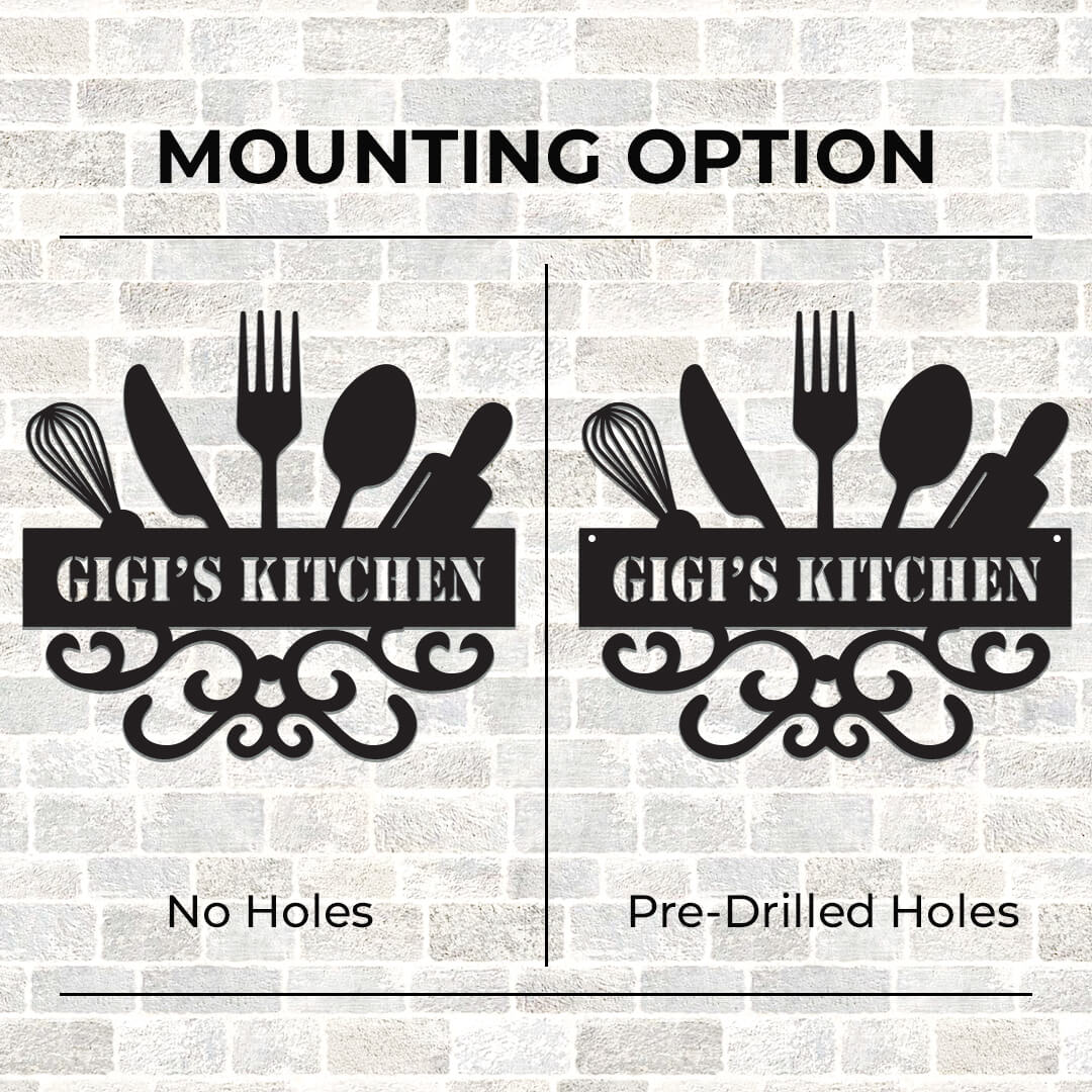 Stunning Kitchen Customizable Metal Sign