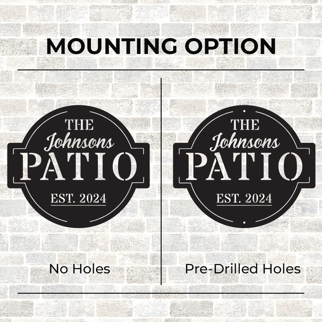 Patio Customizable Metal Sign