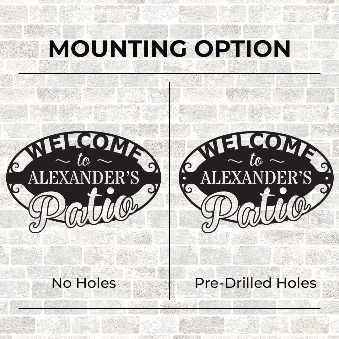Stunning Patio Customizable Metal Sign