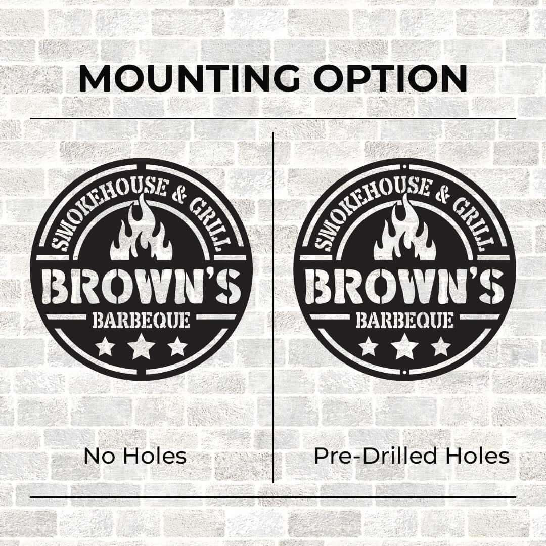 BBQ Stylish Customizable Metal Sign