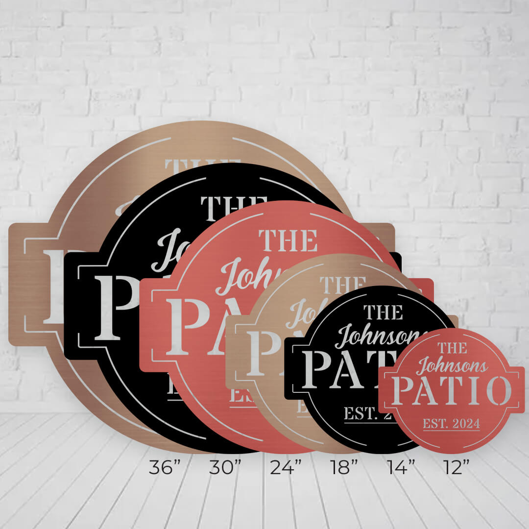 Patio Customizable Metal Sign