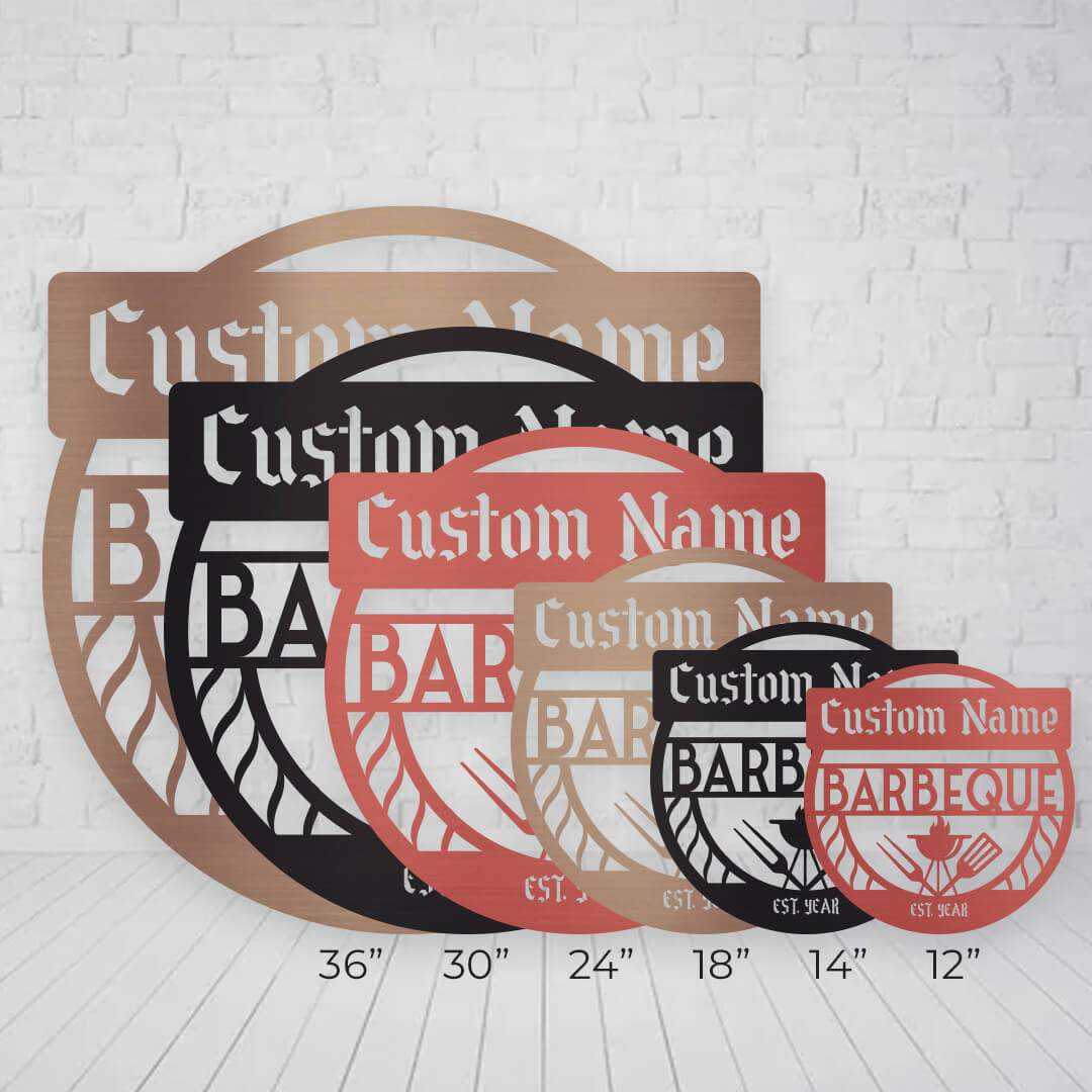 Barbecue Customizable Metal Sign