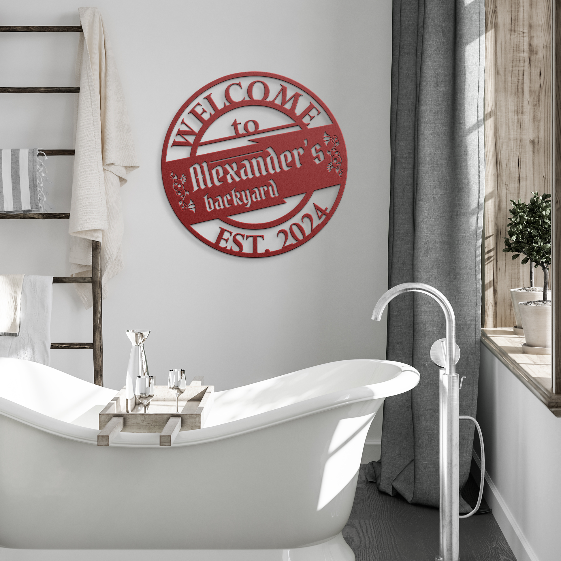 Alexanders_BackYard_BBQ_Metal_Sign_Red_Modern_Bathroom_Mockup.png