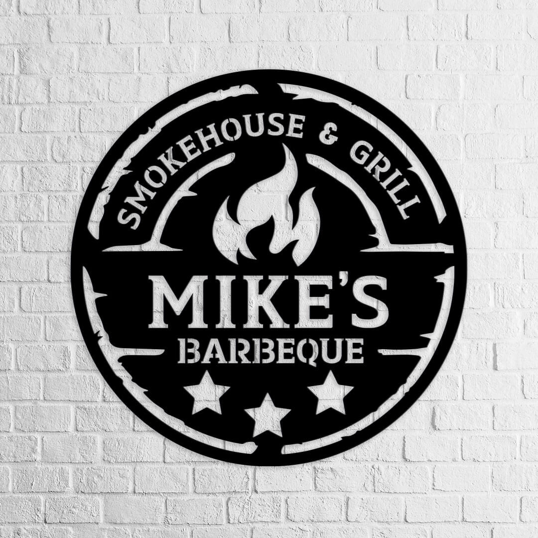 Personalized BBQ Metal Sign