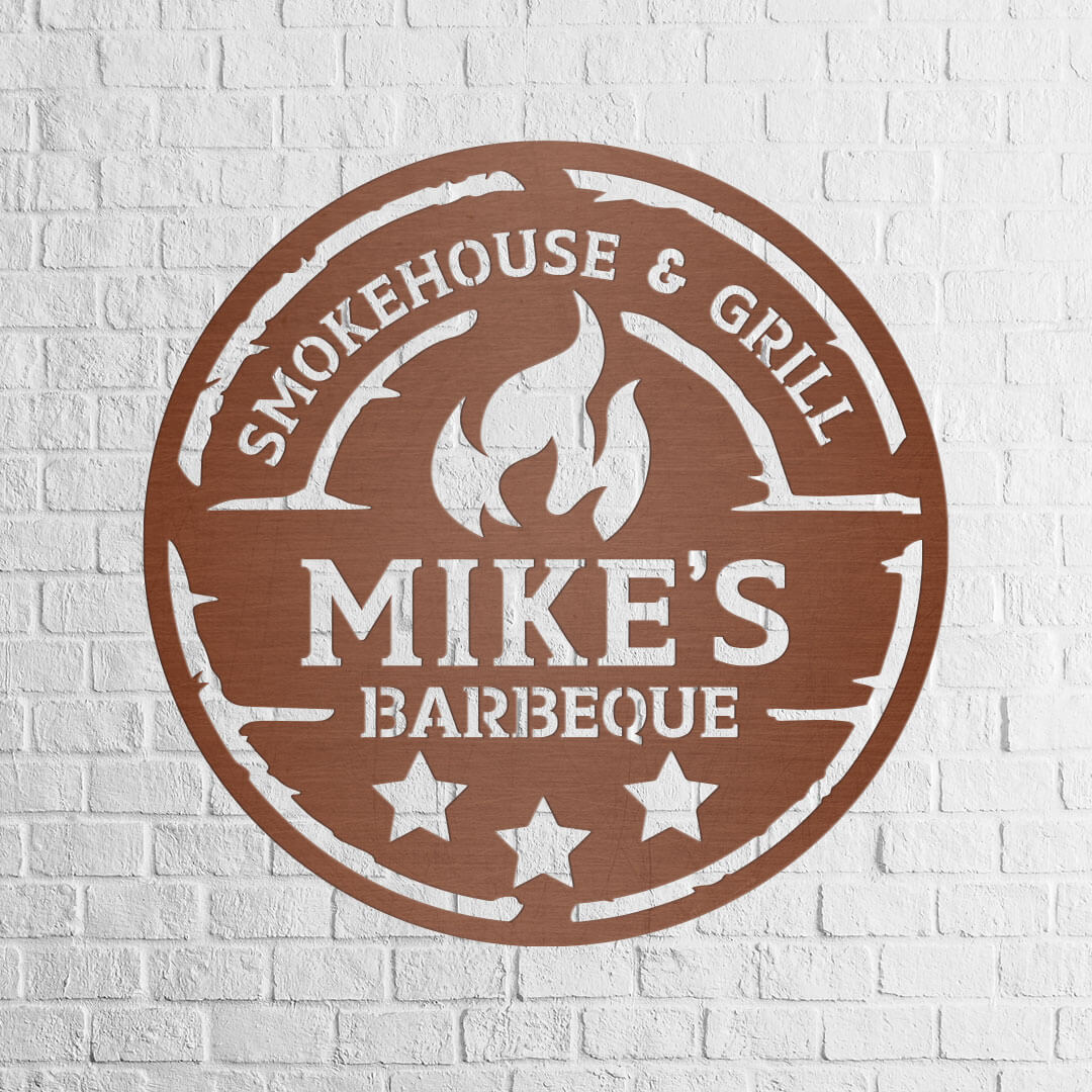 Personalized BBQ Metal Sign