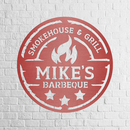 Personalized BBQ Metal Sign