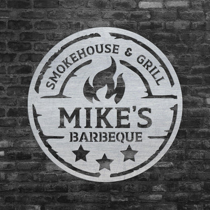 Personalized BBQ Metal Sign