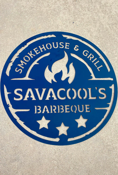 Personalized BBQ Metal Sign