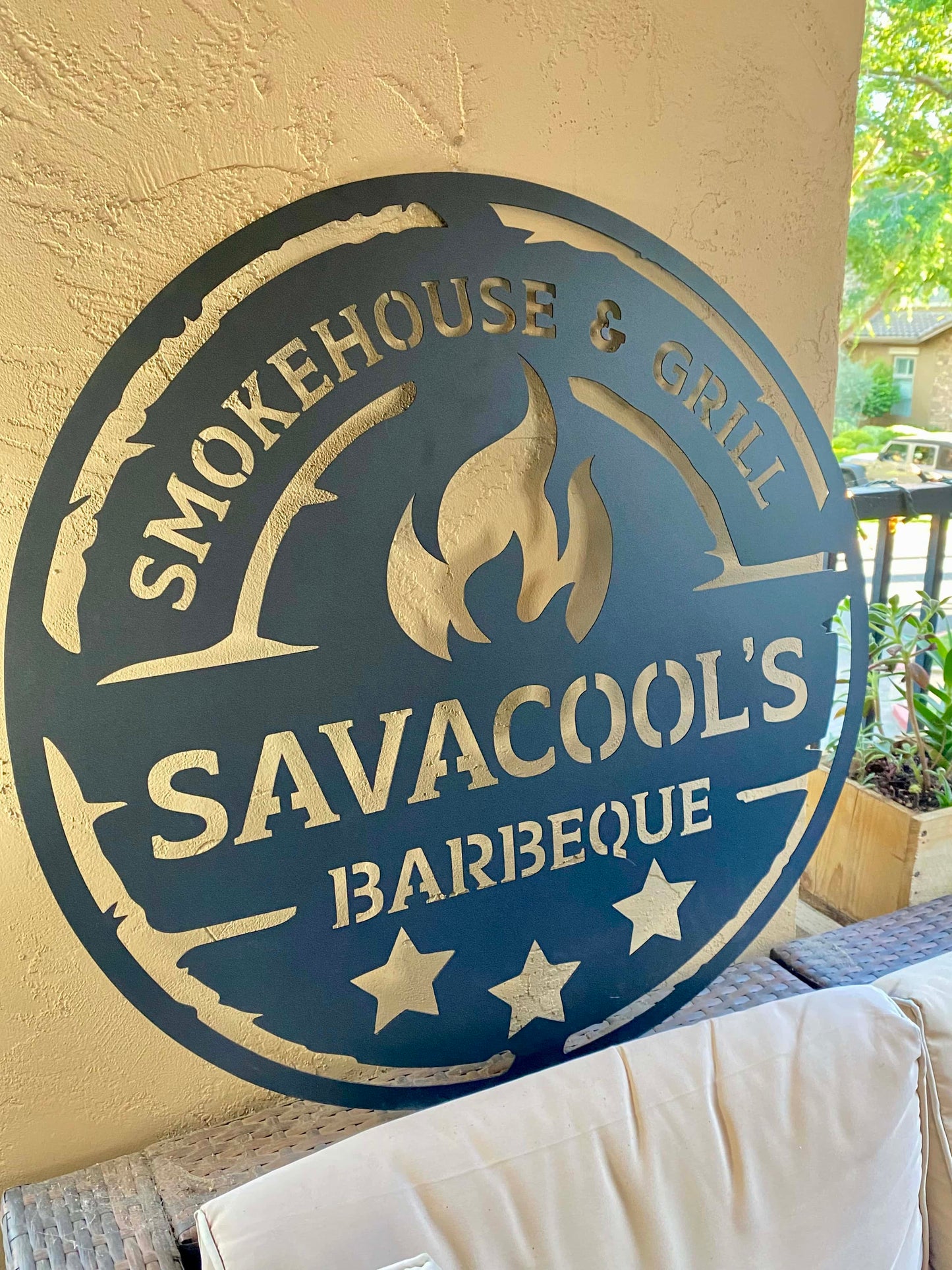 Personalized BBQ Metal Sign