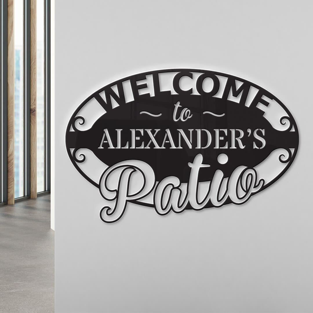 Stunning Patio Customizable Metal Sign