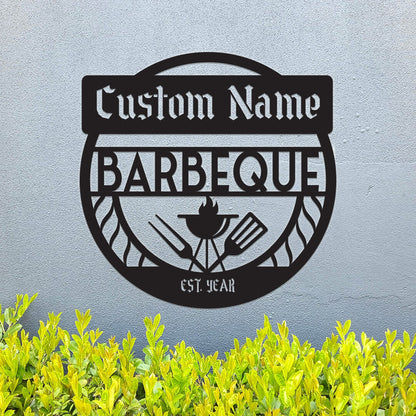 Barbecue Customizable Metal Sign