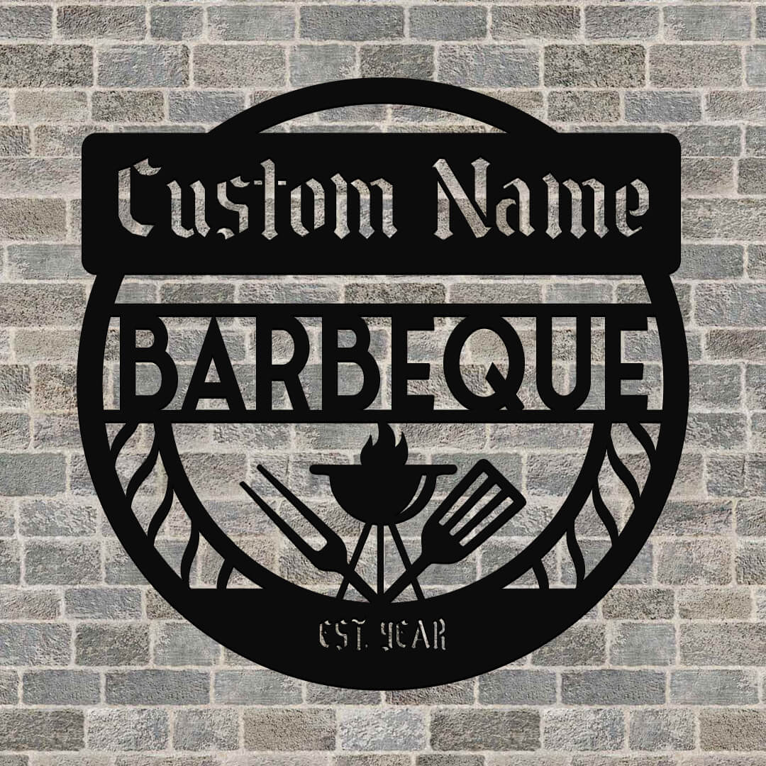 Barbecue Customizable Metal Sign