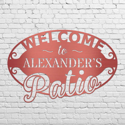 Stunning Patio Customizable Metal Sign