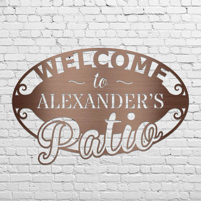 Stunning Patio Customizable Metal Sign